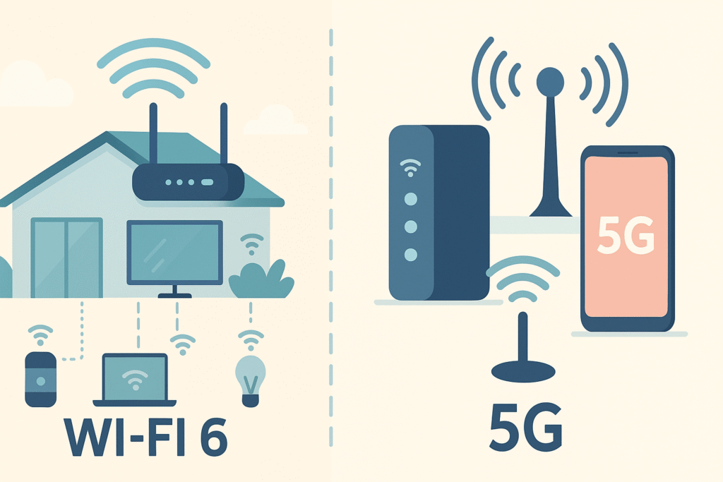 Różnice między 5G a Wi-Fi 6 – co lepiej sprawdzi się w domu?